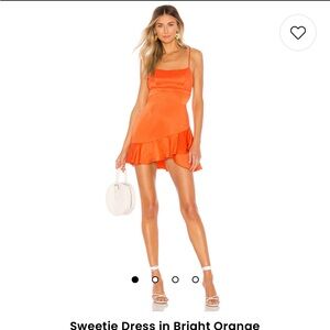 Lovers + Friends Orange Cocktail Dress